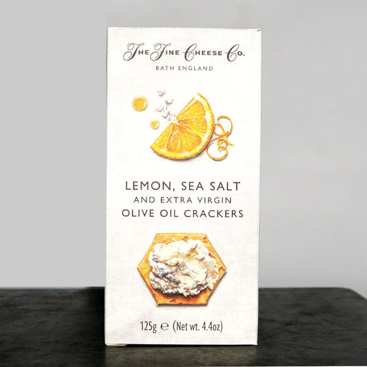 Lemon,Sea Salt & Extra Virgin Olive Oil Crackers 125g - Prime Gourmet Online