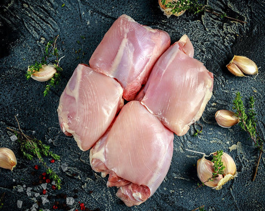 New Zealand Defrosted Boneless & Skinless Chicken Thighs - Prime Gourmet Online